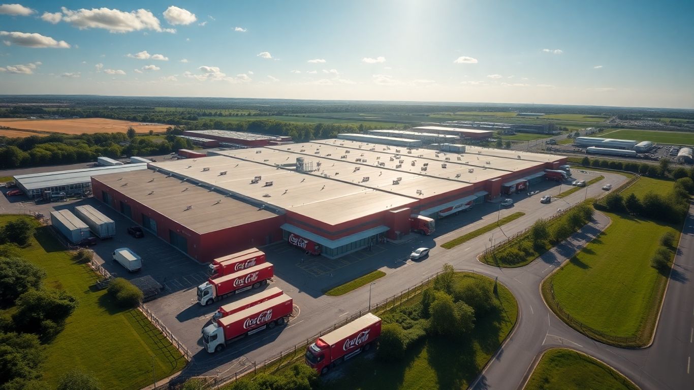Vue aérienne de l'usine Coca-Cola de Dunkerque
