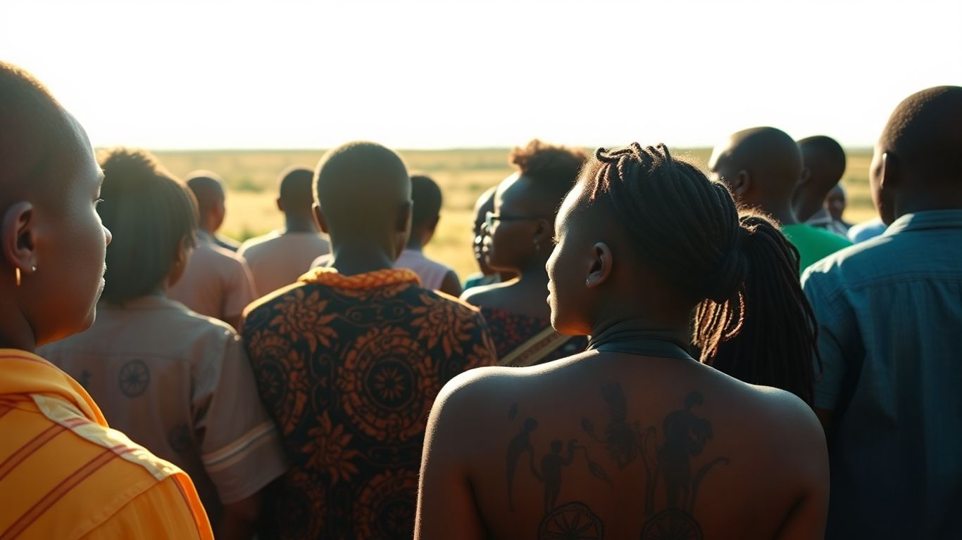 African people united, looking towards a bright future.