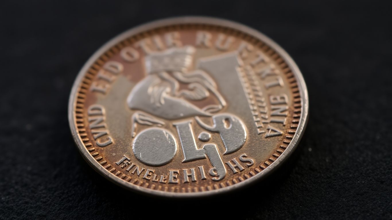 Close-up of a graded coin with detailed surface.