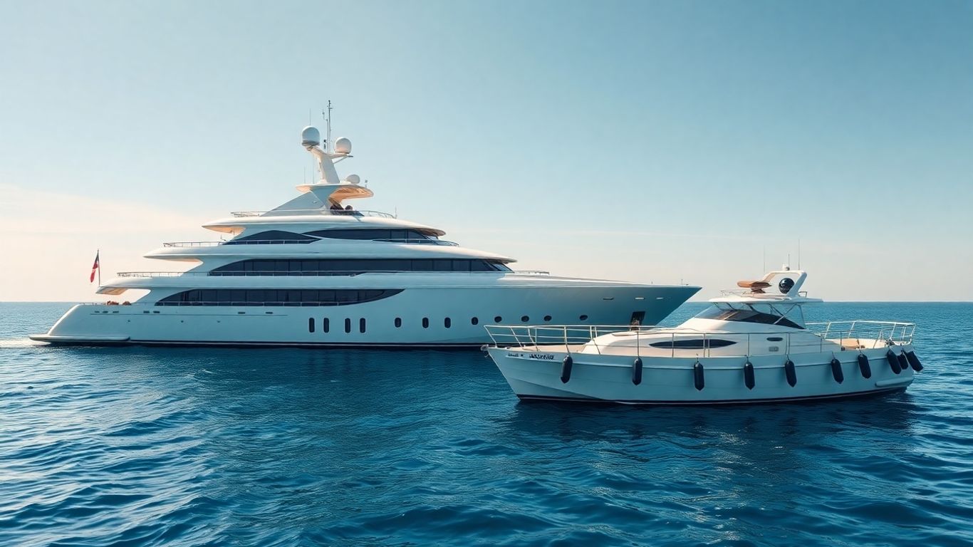Luxury yacht and functional boat comparison