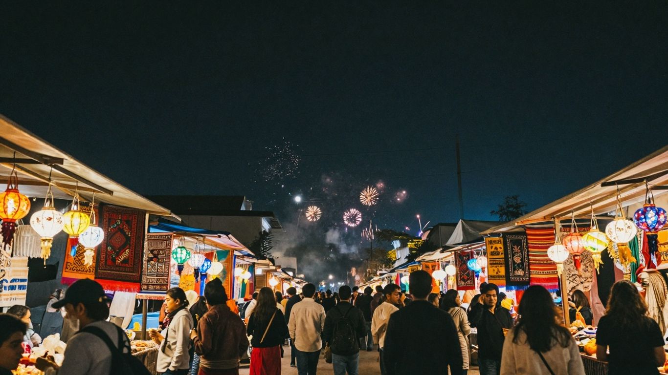 Sylwester z nutą orientu i egzotyki, kolorowe lampiony.