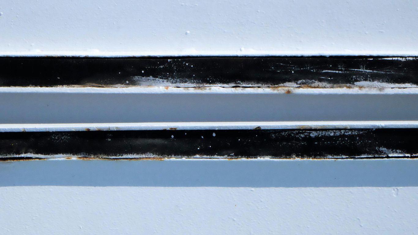 a close up of a white and black object