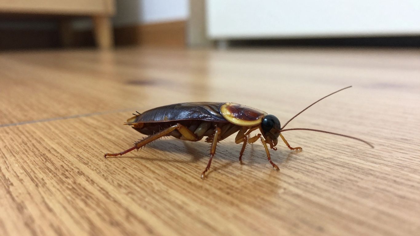 Cockroach in a home