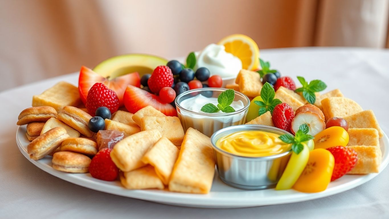 ชุดอาหารว่างสวยงามน่ารับประทานสำหรับโอกาสพิเศษ