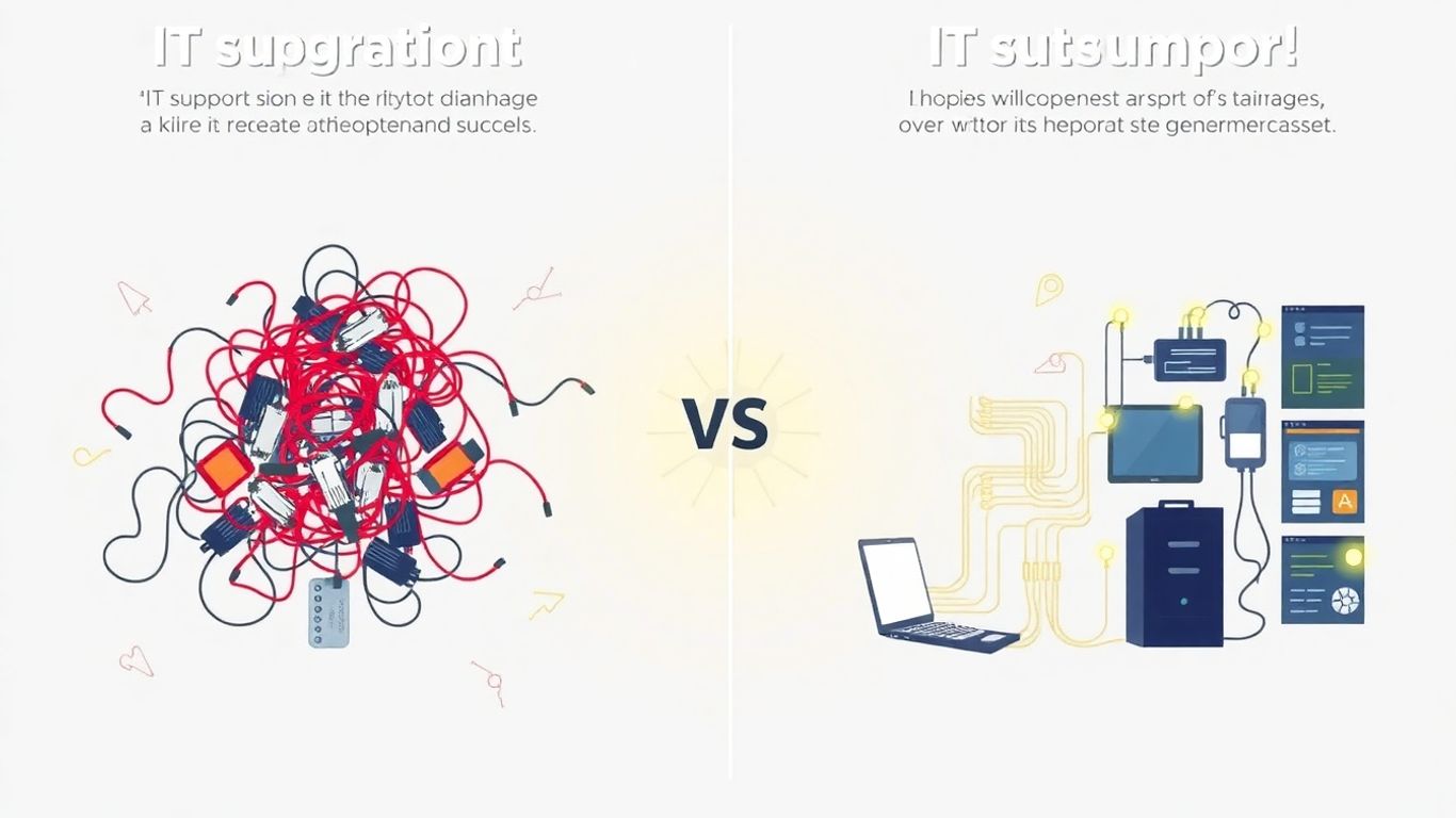 Break-fix vs managed IT services comparison infographic