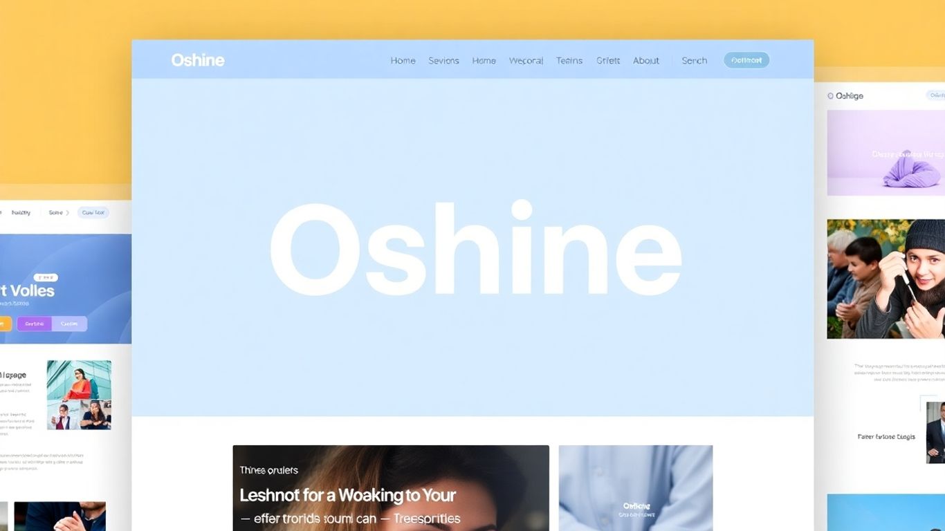 Oshine theme homepage screenshot