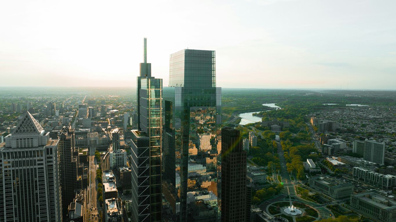 a city with tall buildings