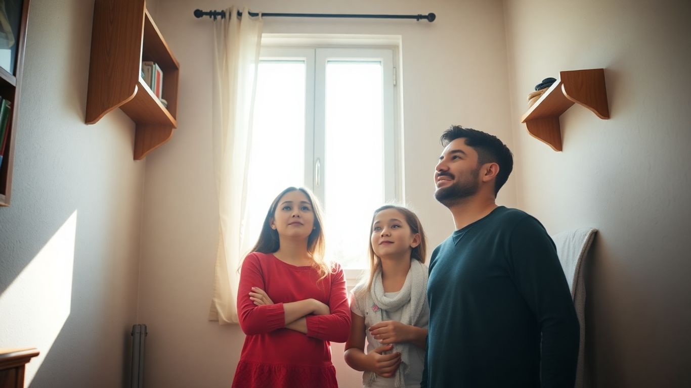 Familie română sperând la un viitor mai bun.