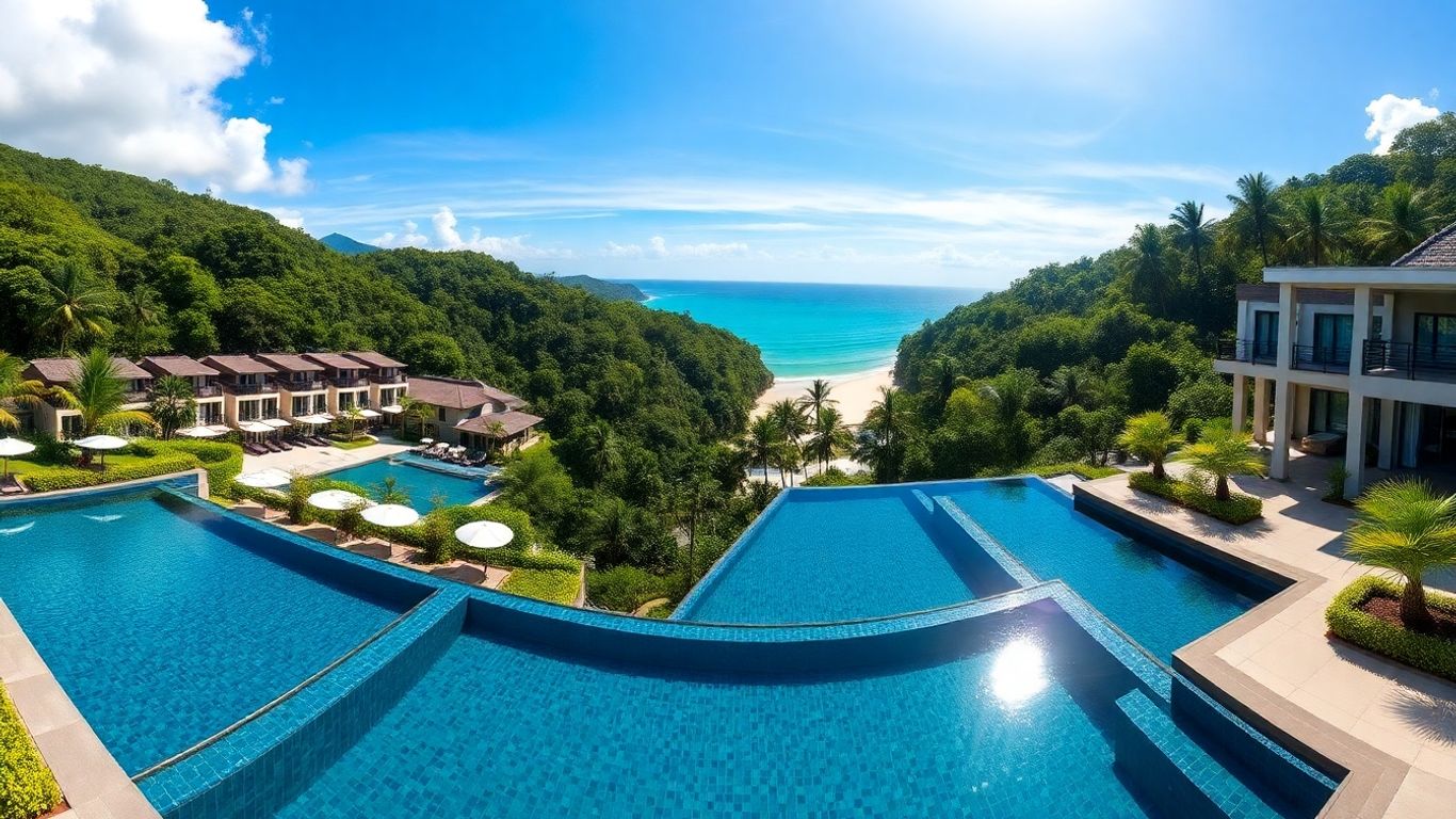 Luxury resort residences overlooking Kamala Beach, Phuket.