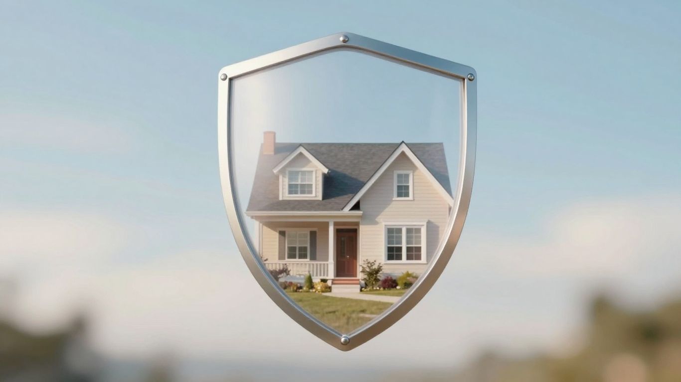House with a protective shield