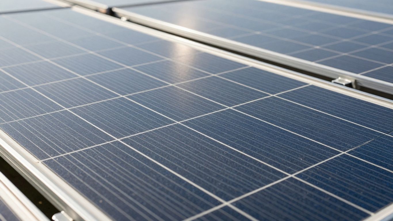 Photovoltaic solar panels under the sun.