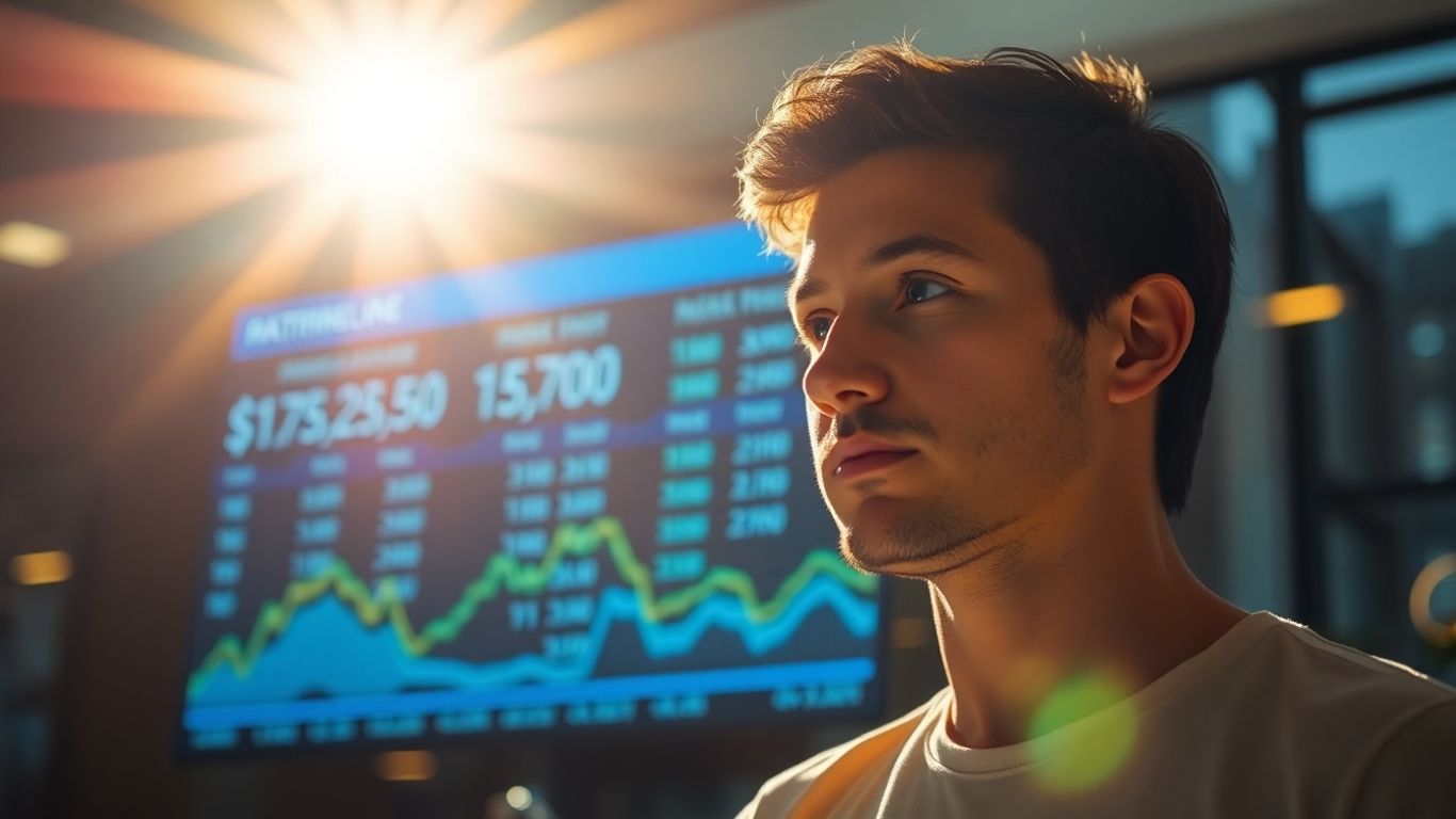 Pessoa a consultar informações fiscais no Portal das Finanças.