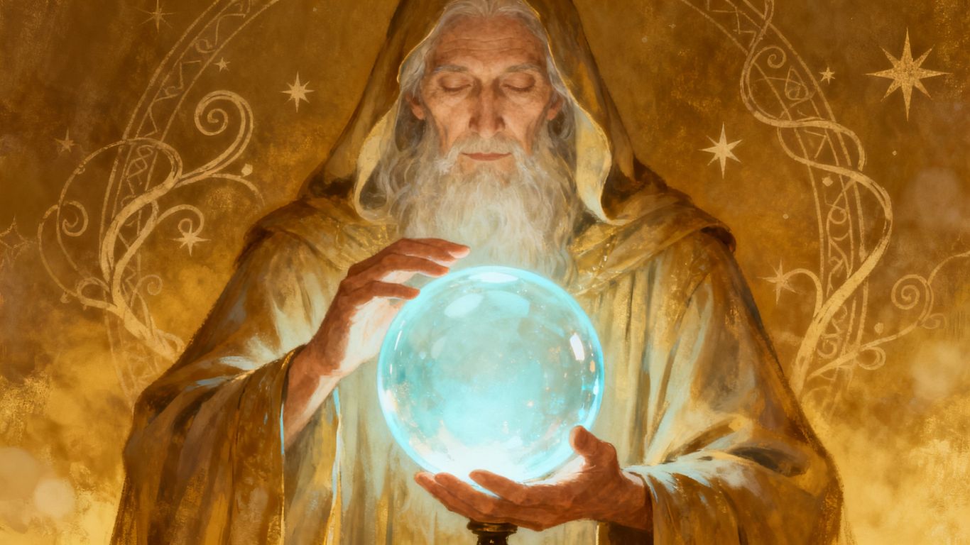 算命師傅與水晶球