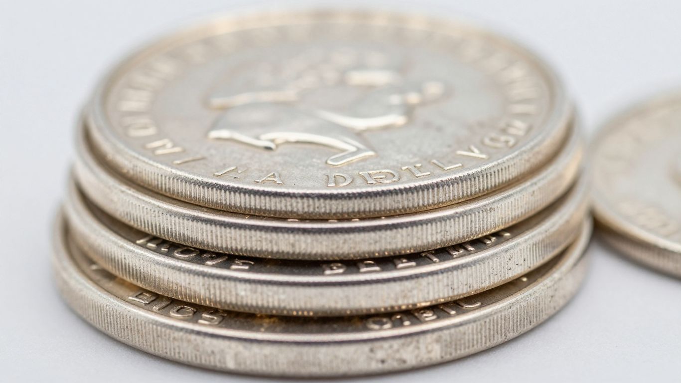 Stack of shiny silver rounds