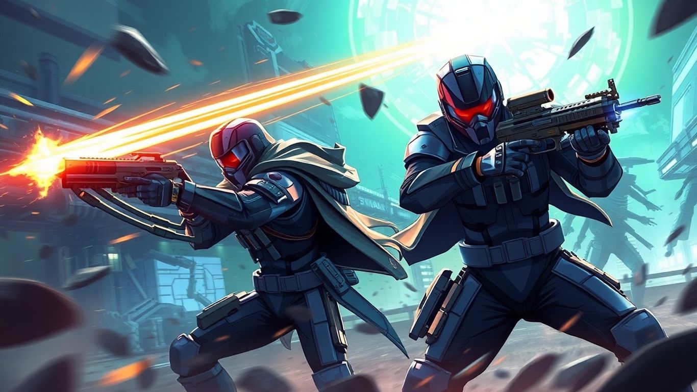 Valorant agents in intense tactical combat scene.