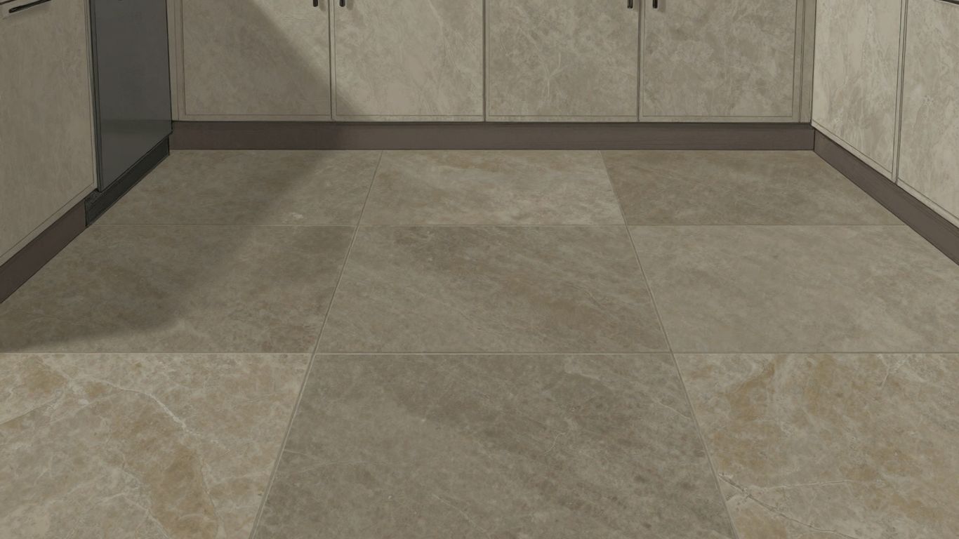 Boceto de interior de baldosas de porcelana con aspecto de piedra caliza