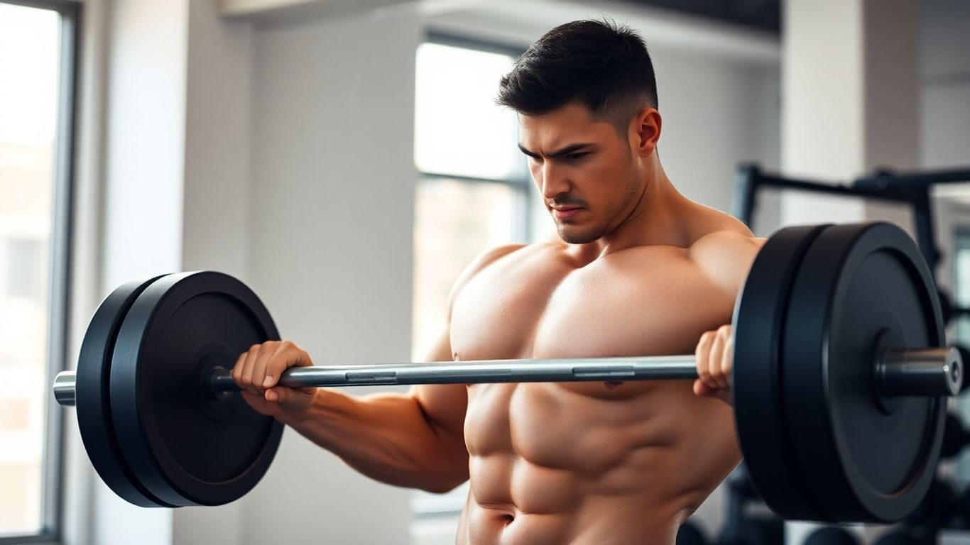 Person performing a deadlift with excellent form in a gym.