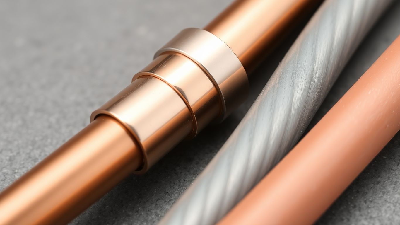 Kupferkabel neben Aluminiumkabel