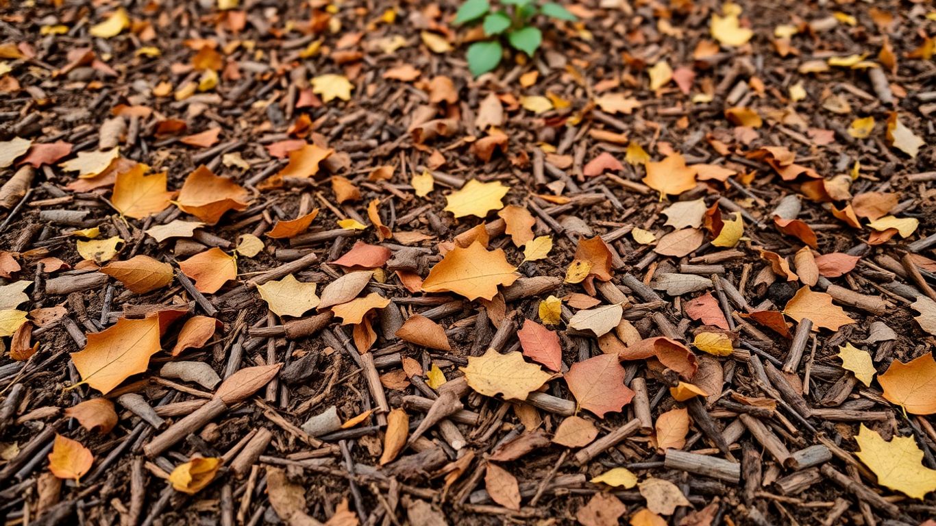 Herbstmulch schützt den Boden im Winter.