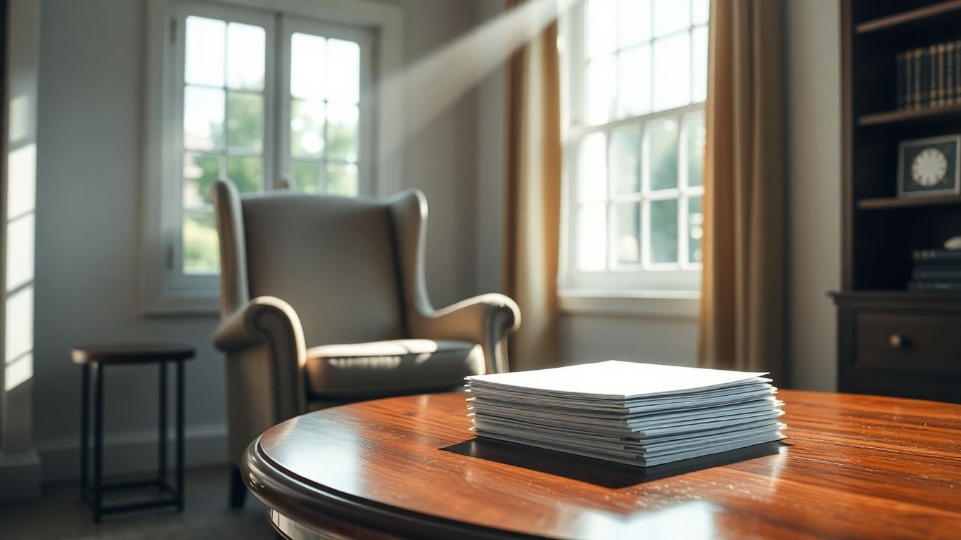 Documente legale pe o masă din lemn