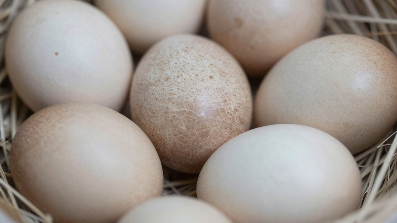 Fertile macaw parrot eggs in a nest
