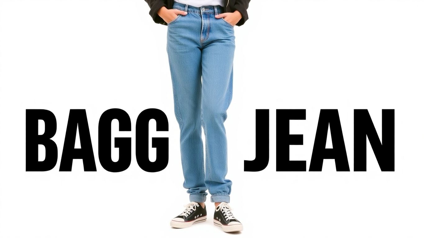 Baggy jeans outfit with stylish footwear.