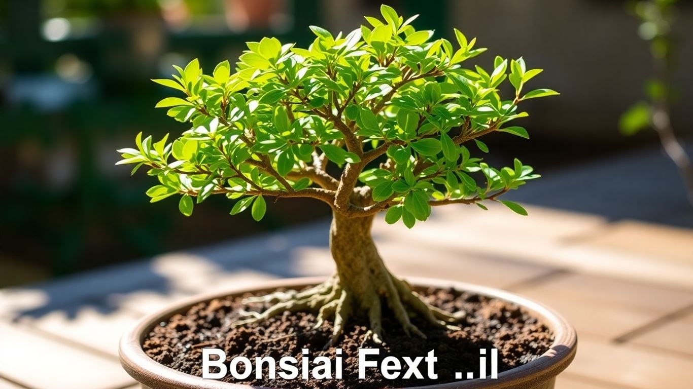 Healthy bonsai tree in a pot with lush green foliage.