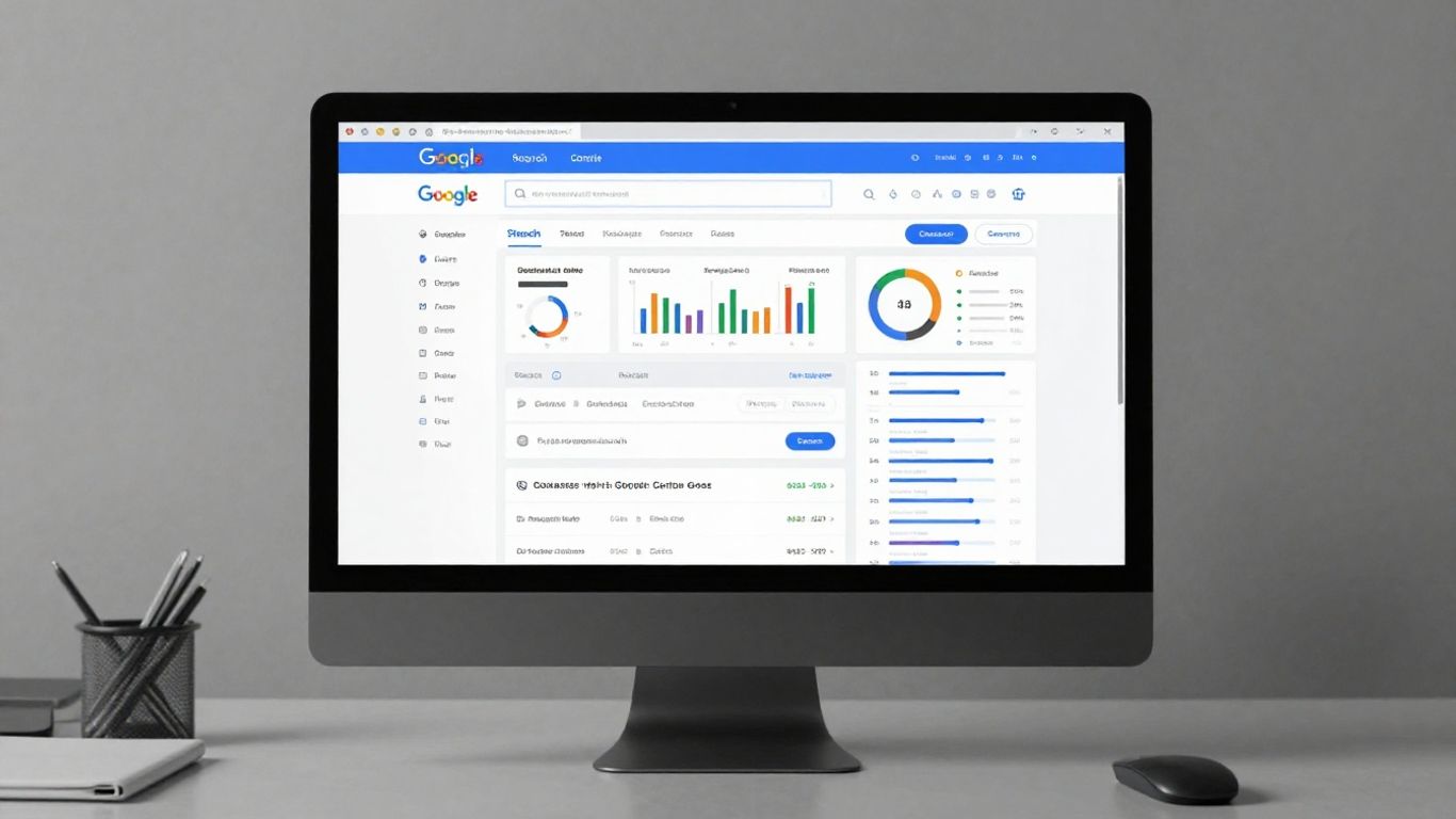 Interface Google Search Console sur un écran d'ordinateur.