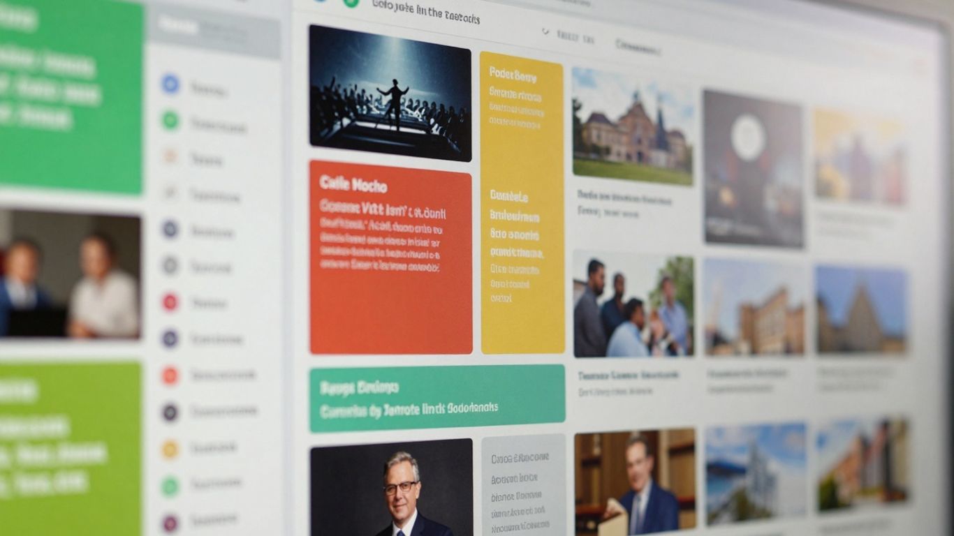 Structure d'un menu de navigation complexe et organisé
