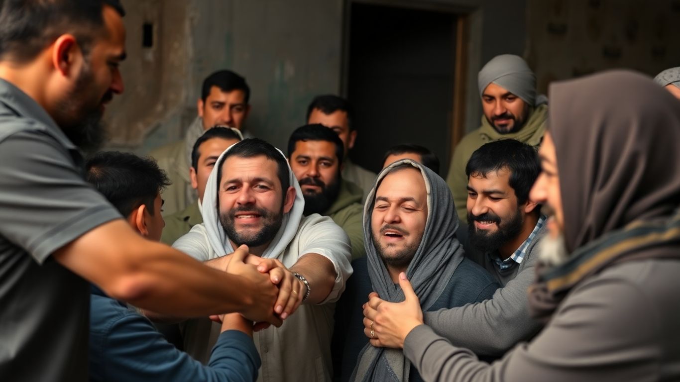 Libération d'otages israéliens par le Hamas.