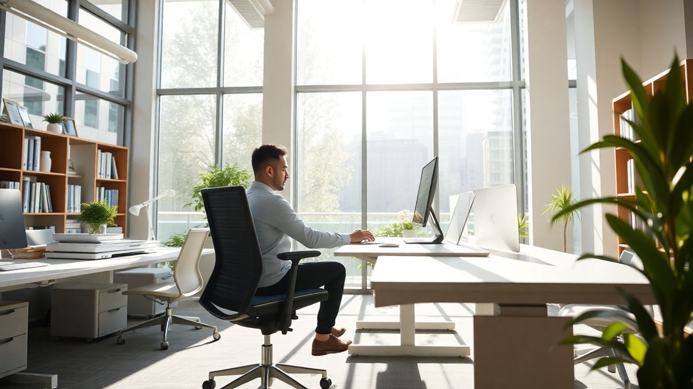 FlexDesk: Moderne Bürolösung für flexibles Arbeiten.