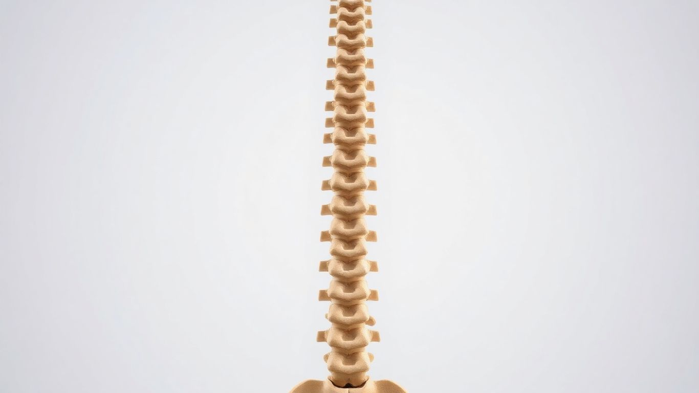 Anatomical image of a human spine.