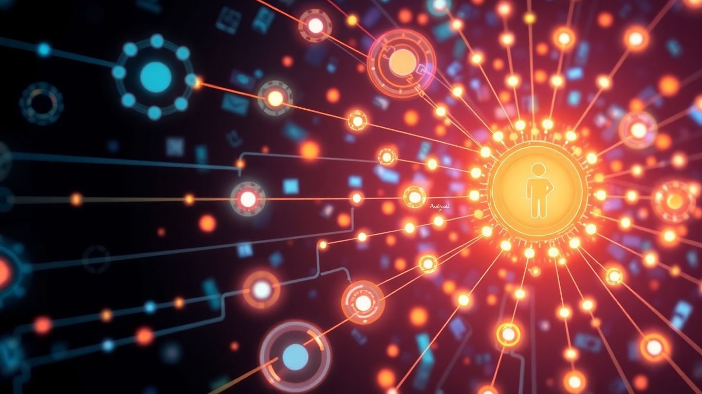 AI network processing data with human interaction