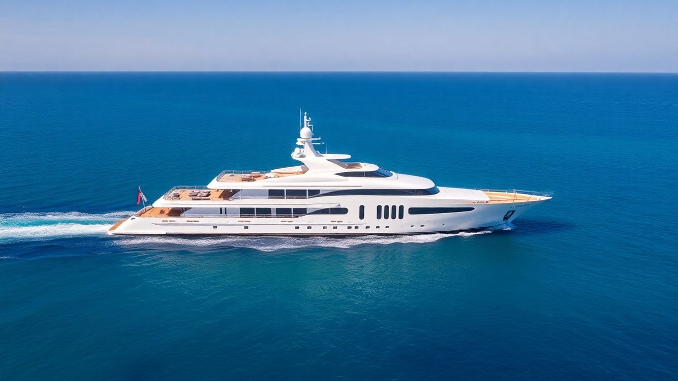 The 66m yacht 'Alchemy' sailing on the ocean.
