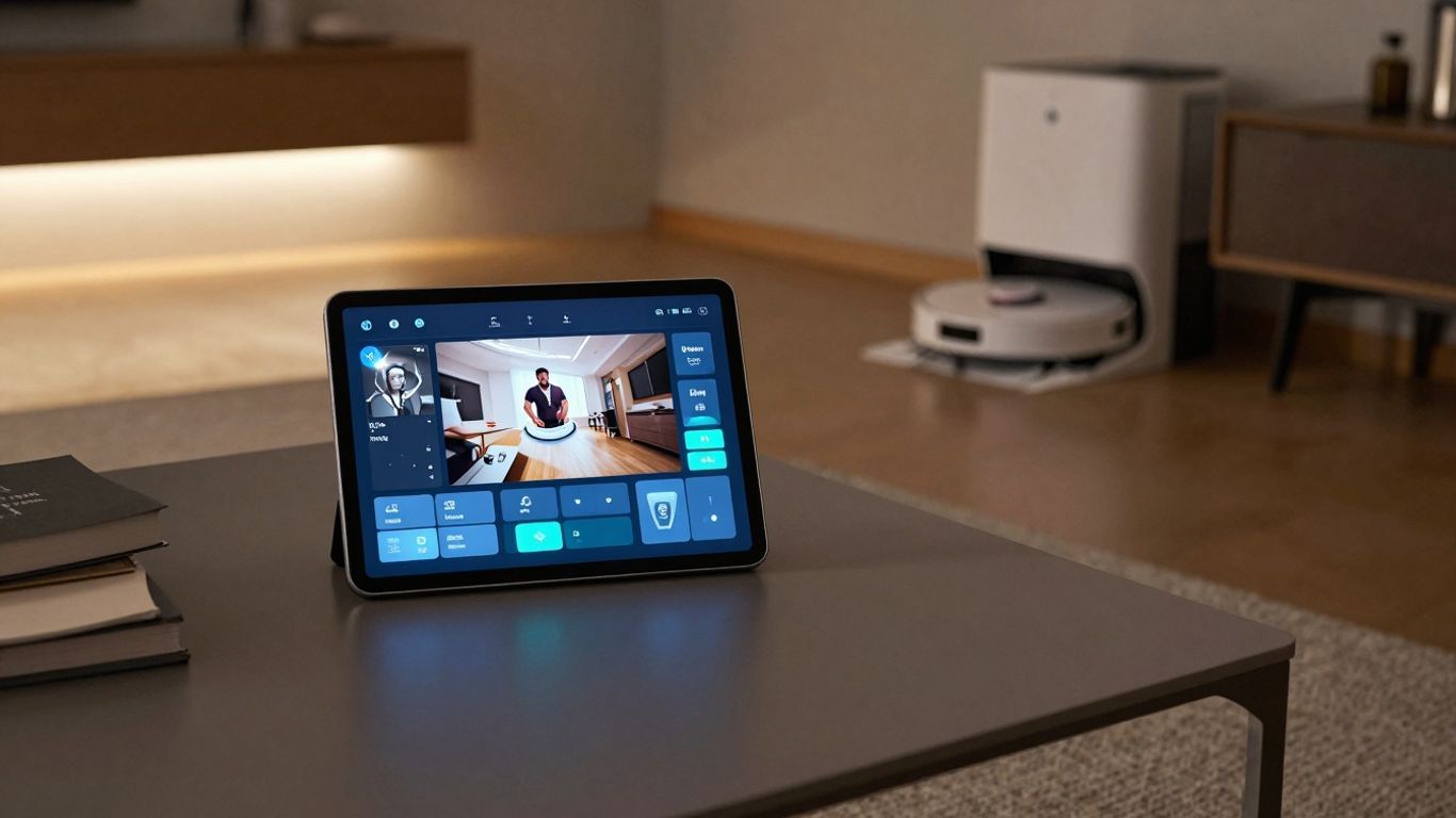 Casă inteligentă cu automatizări și securitate sporită.