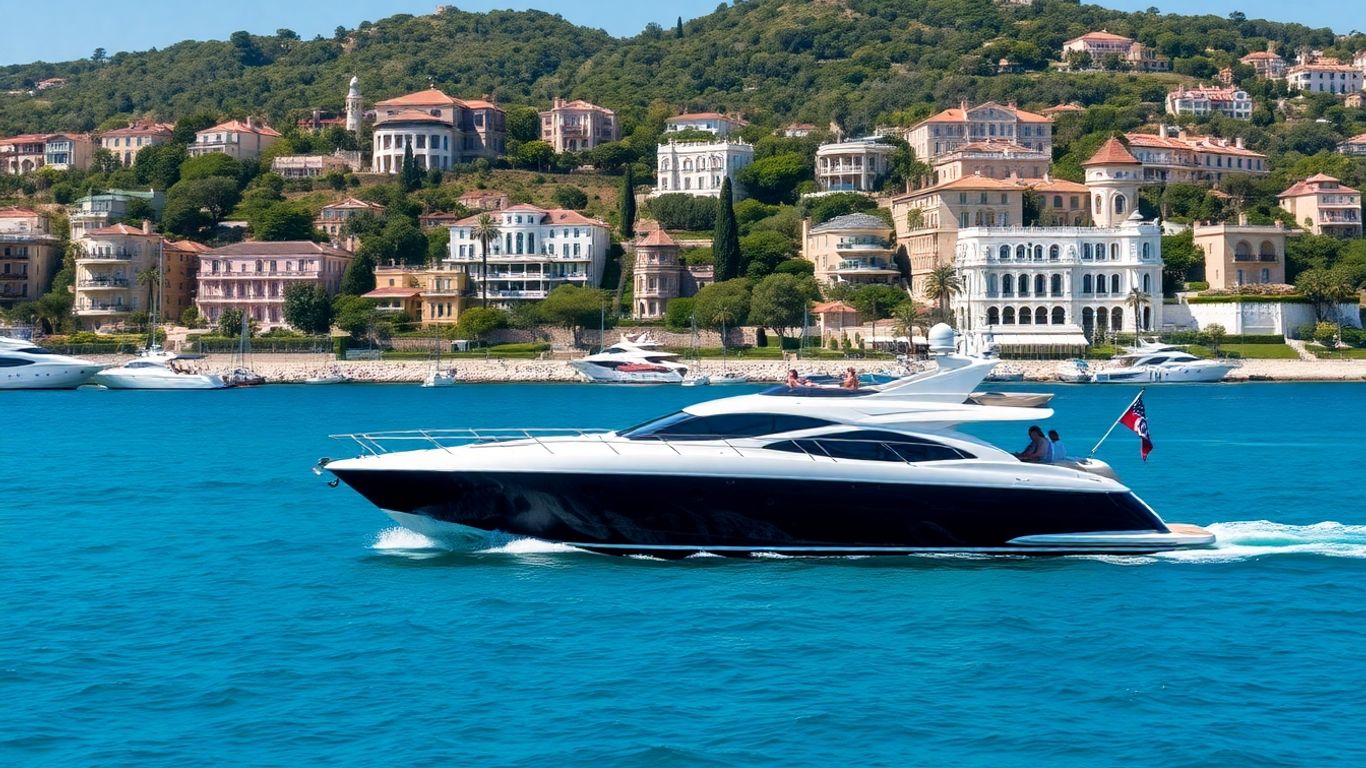 Yacht à Cannes, villas luxueuses, accès exclusif