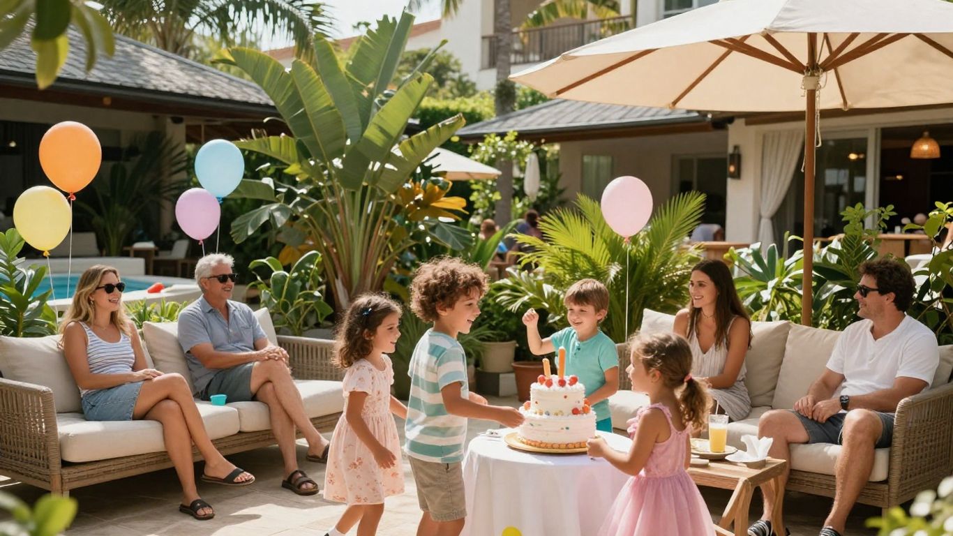 Family celebrating at a stress-free birthday venue.