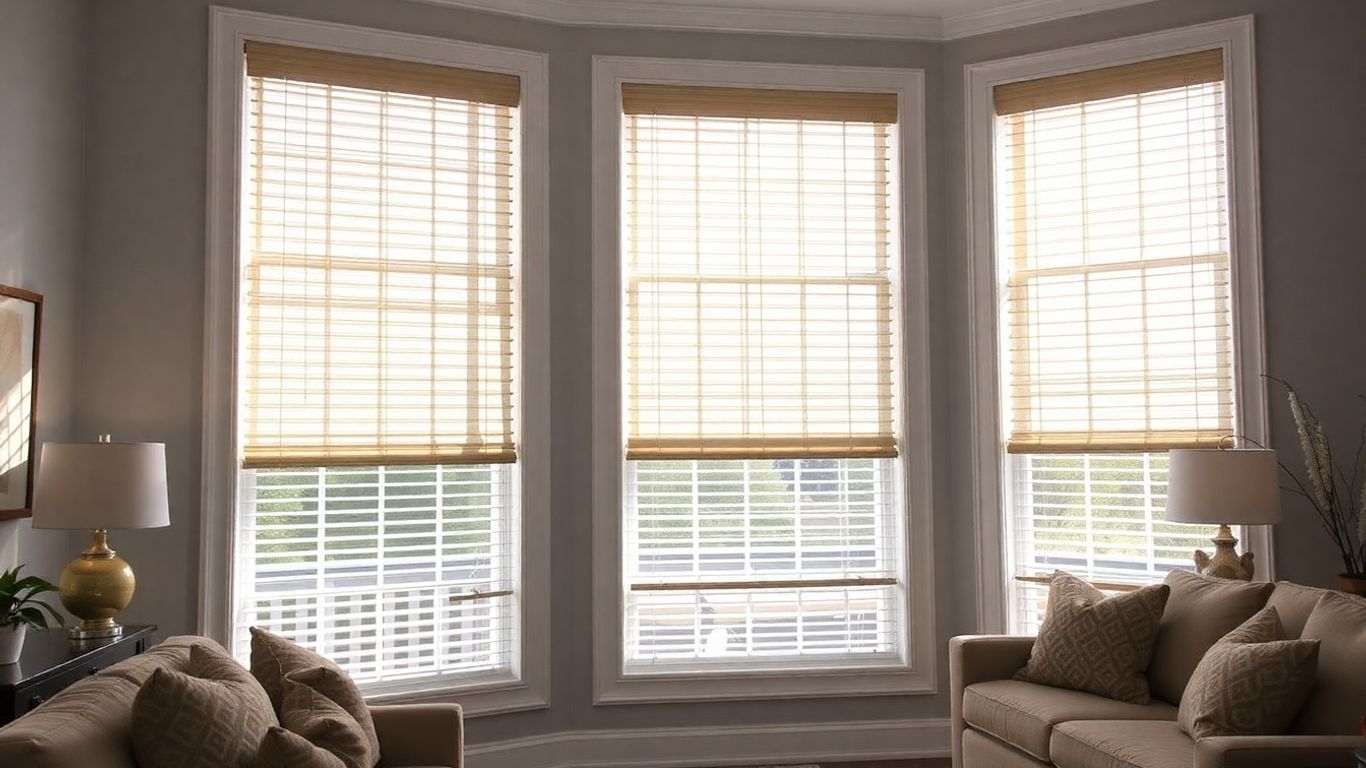Modern window treatments in a stylish North Jersey home.