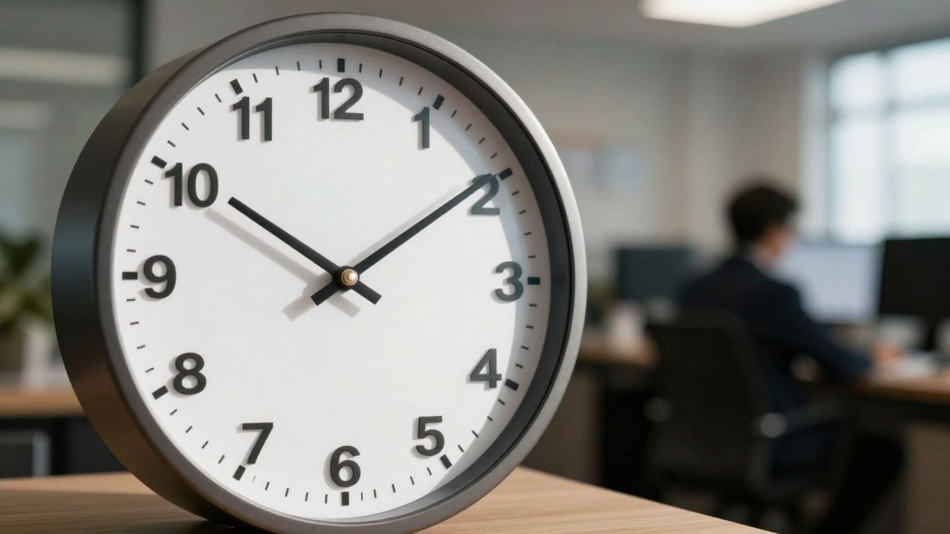 Clock showing overtime hours