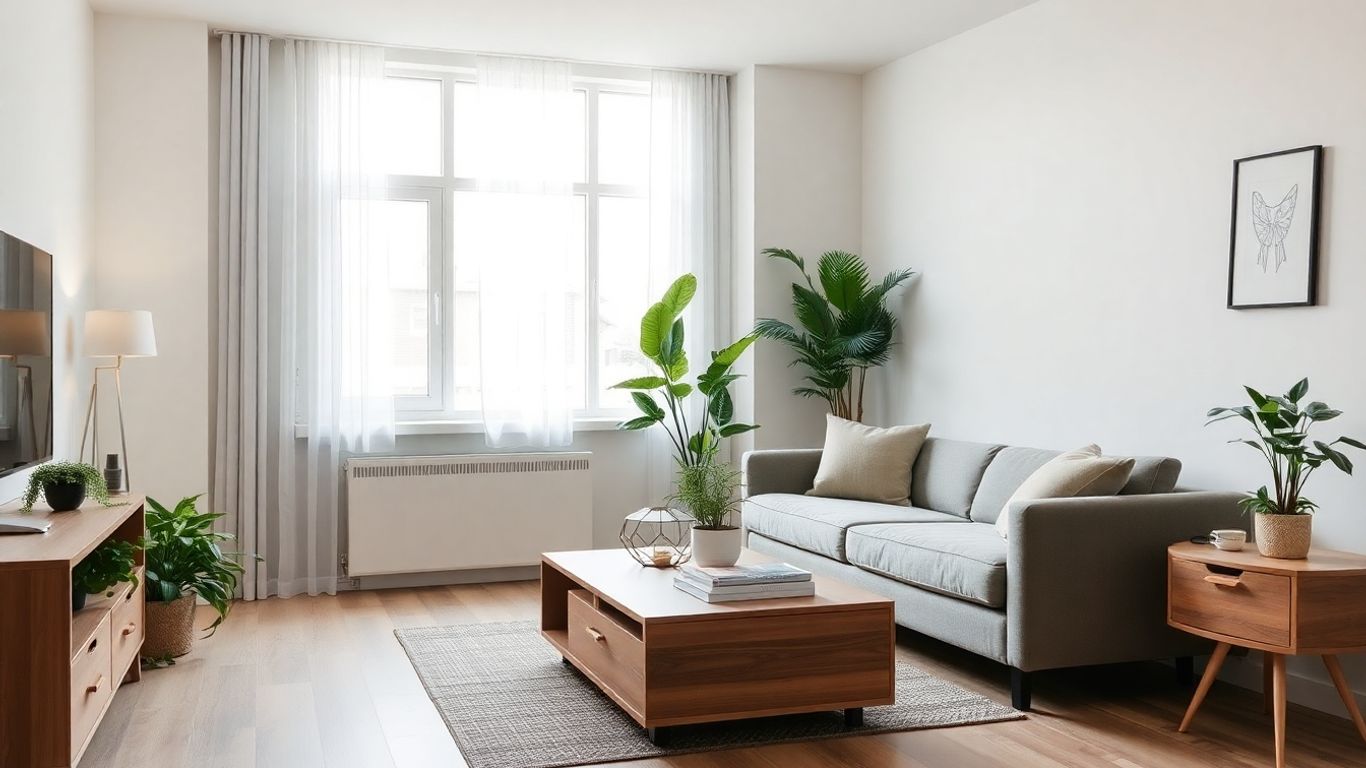 Multi-functional furniture in a tidy studio apartment