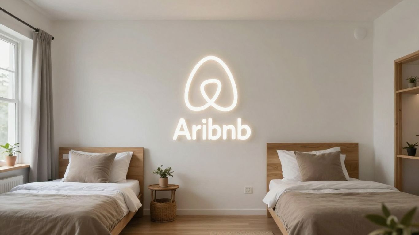 Airbnb design elements suggesting recurring revenue and travel.