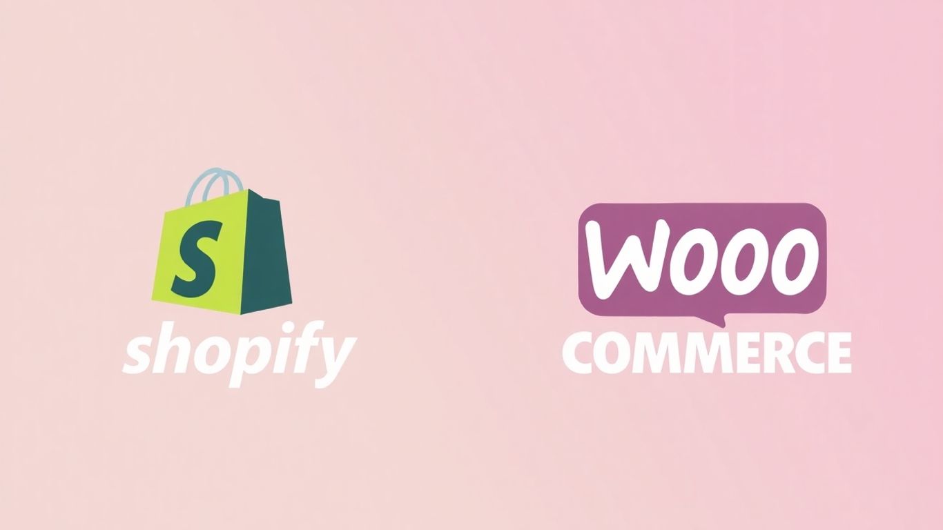 Shopify and WooCommerce logos merging together.