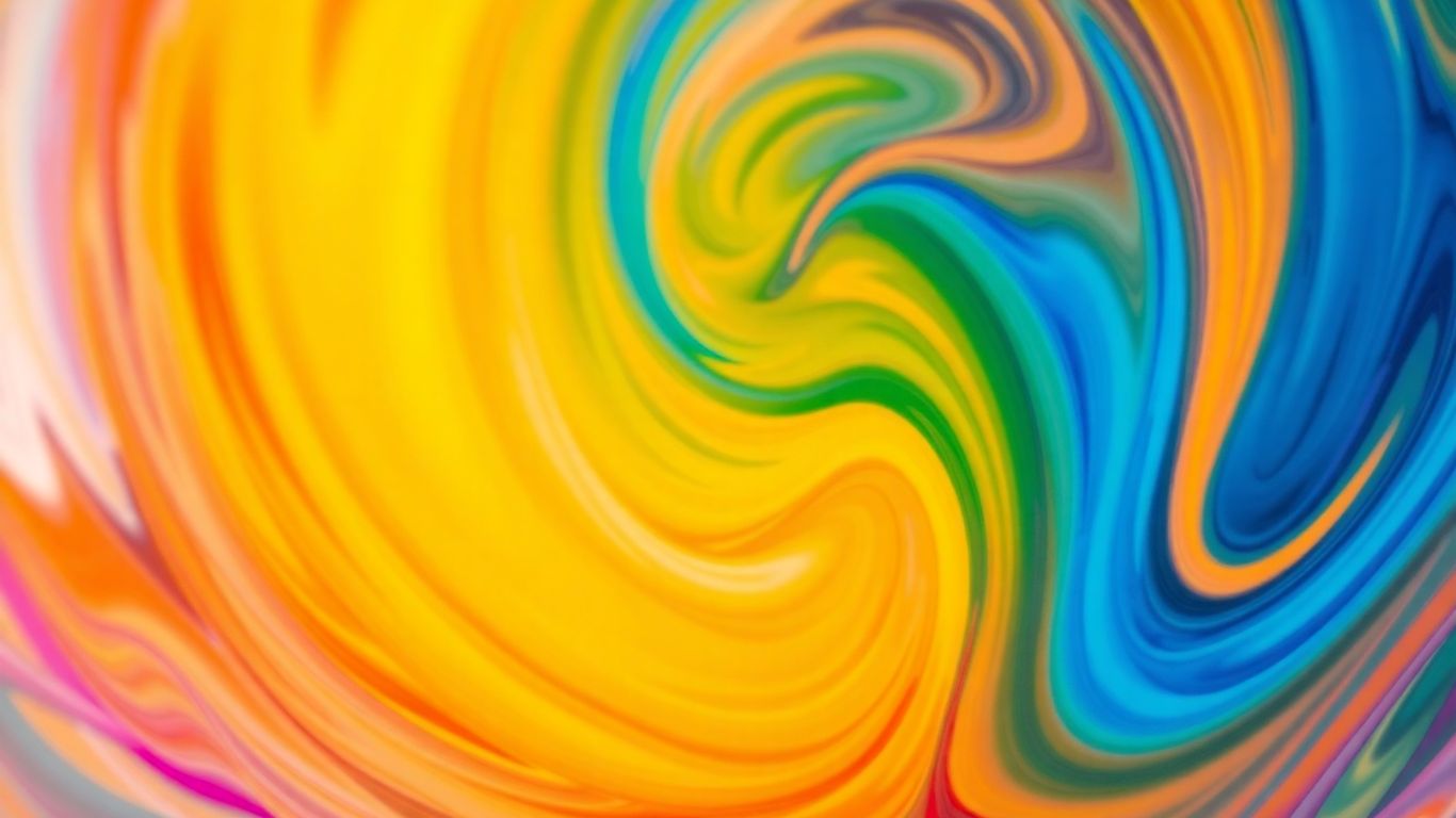 Abstract swirl of vibrant colors