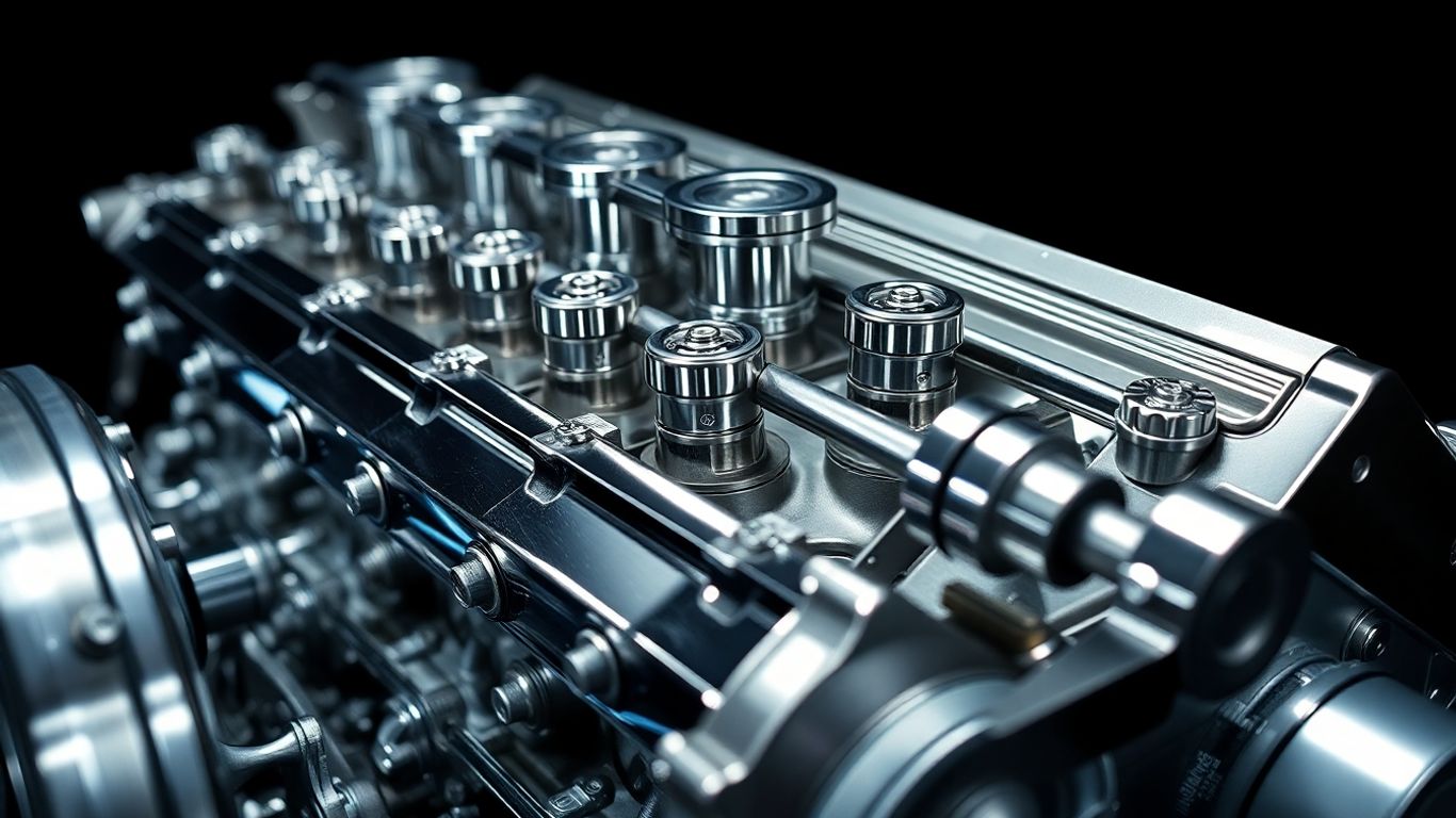 Holden V8 cylinder head and camshaft assembly