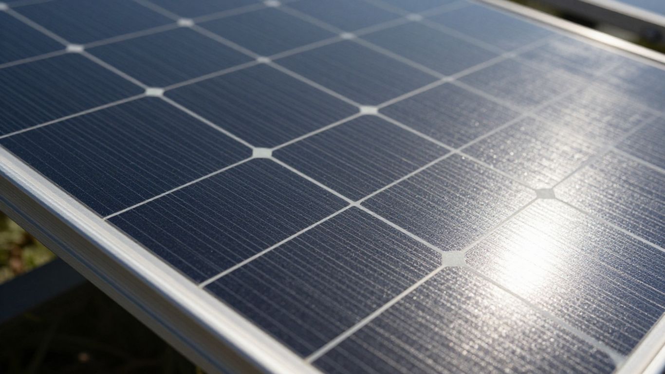 Photovoltaic panel capturing sunlight.