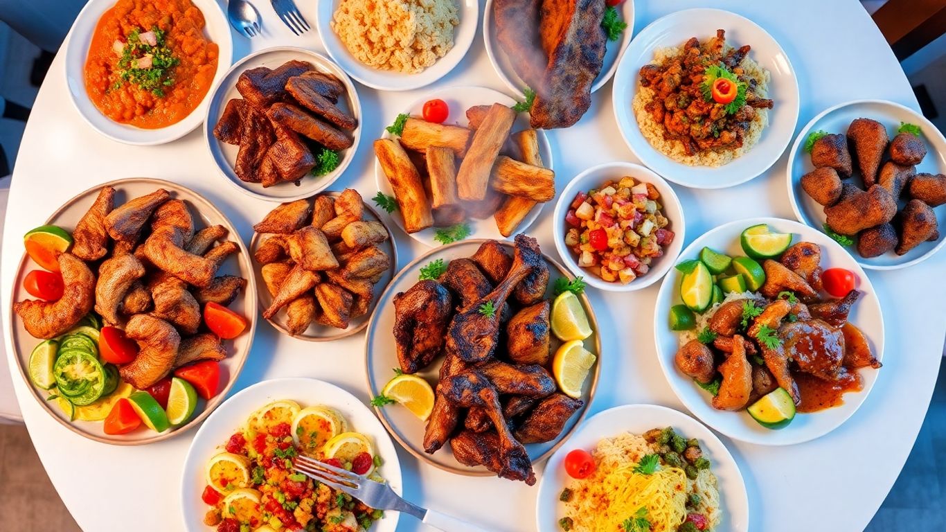 ภาพอาหารบุฟเฟ่ต์ฮาลาลหลากหลายเมนู