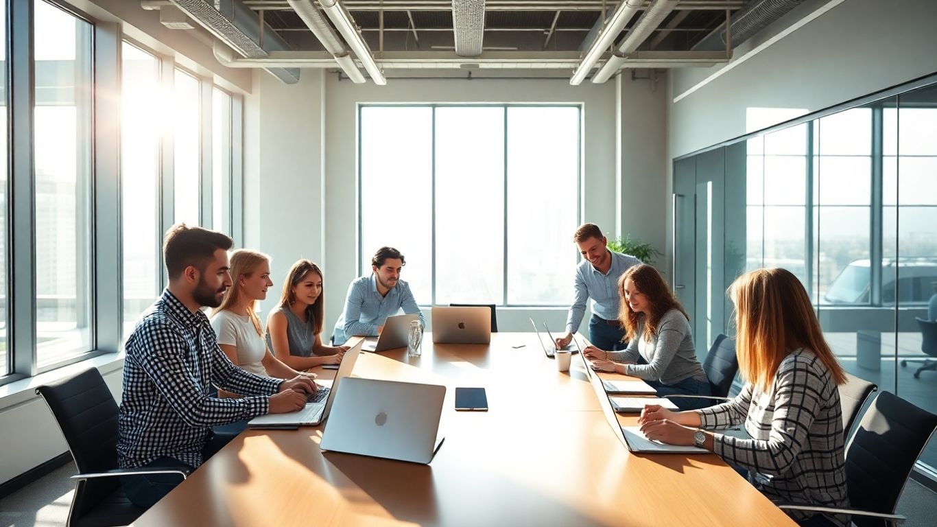 Ecommerce marketing agency team meeting