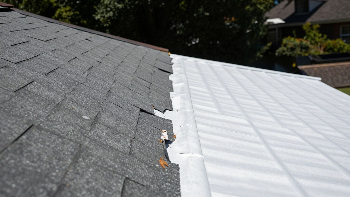 Roof repair versus new roof comparison.