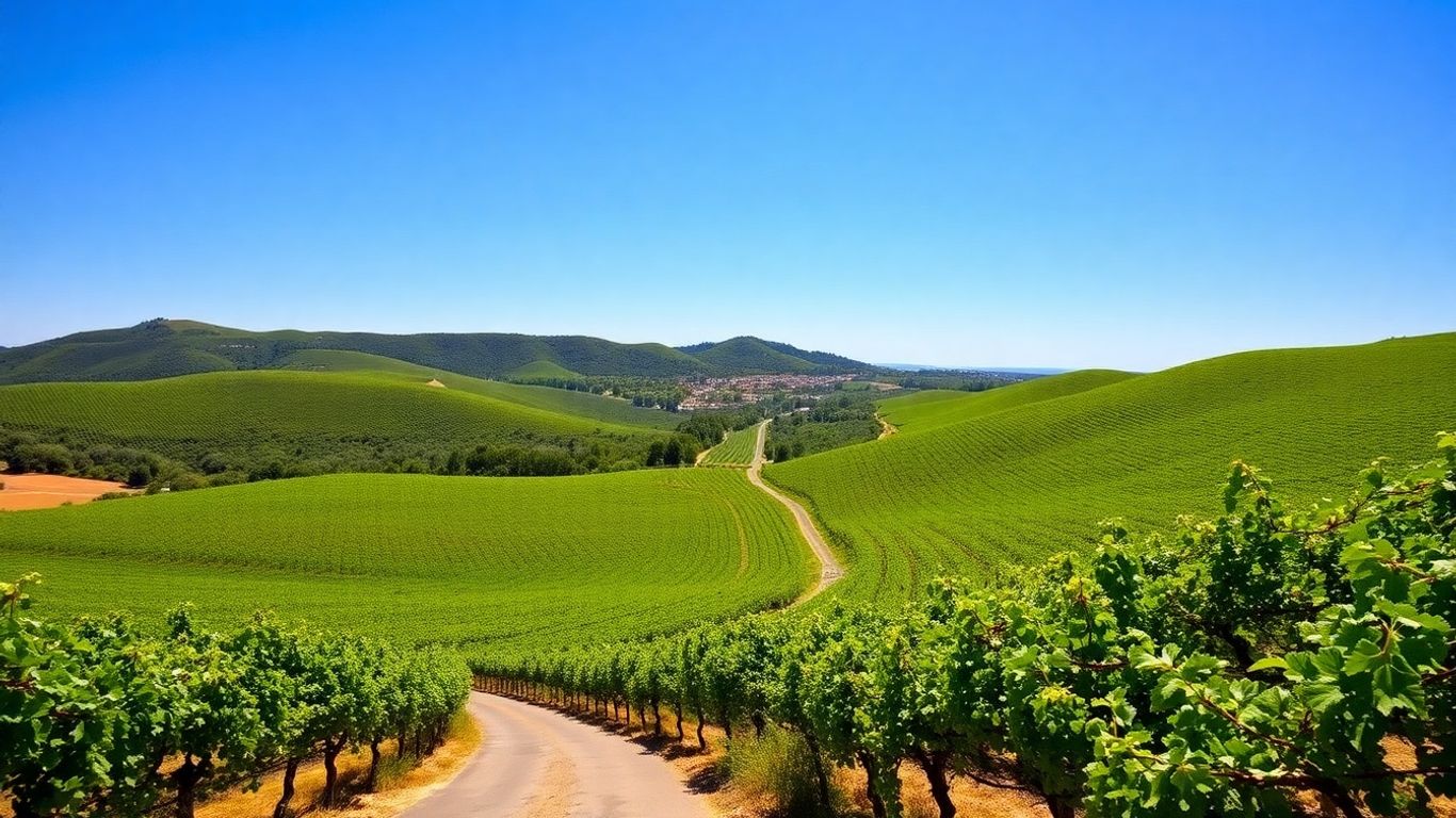Cycling through Languedoc vineyards