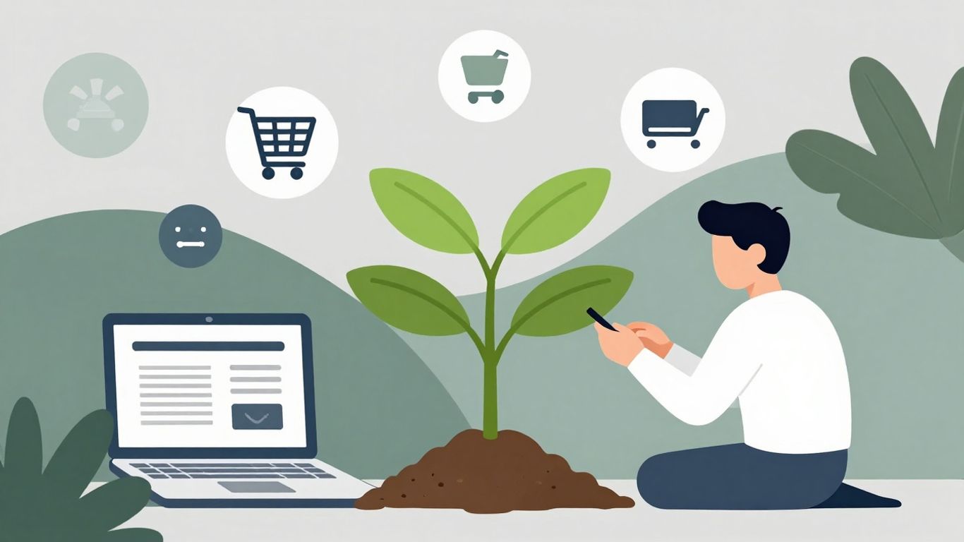 Pessoa começando um negócio digital do zero.